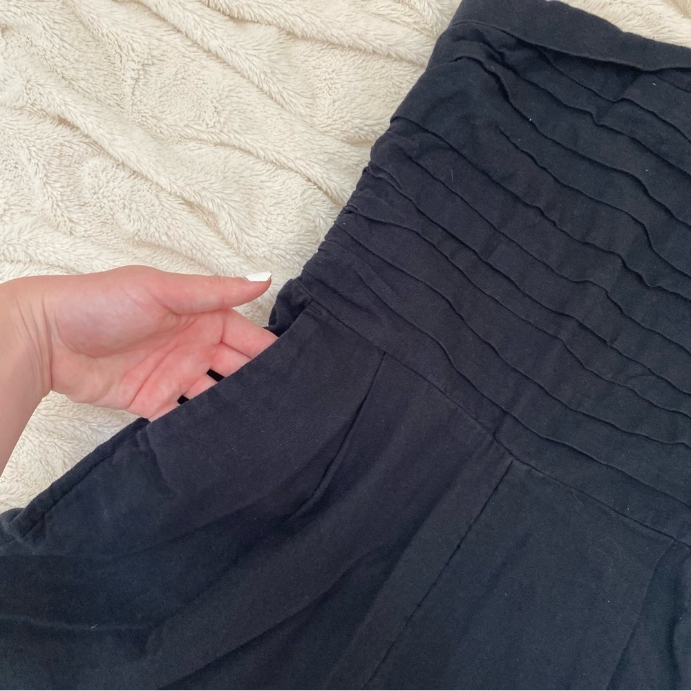 Abercrombie & Fitch Emerson Linen-Blend Strapless Jumpsuit Tall - Picture 4 of 8